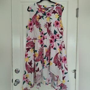 Jessica London Linen Rayon Floral Dress Size 20w